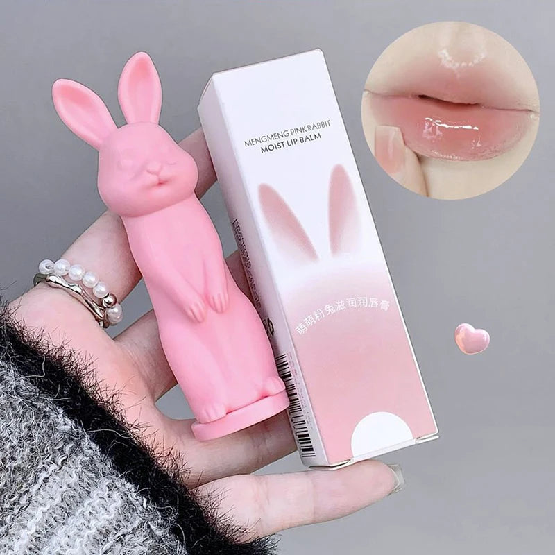 Lip Balm Cute Rabbit Moisturizing Lipstick Color Changing Moisturizing and Anti Cracking Lipstick Four-Color Rabbit Cosmetics