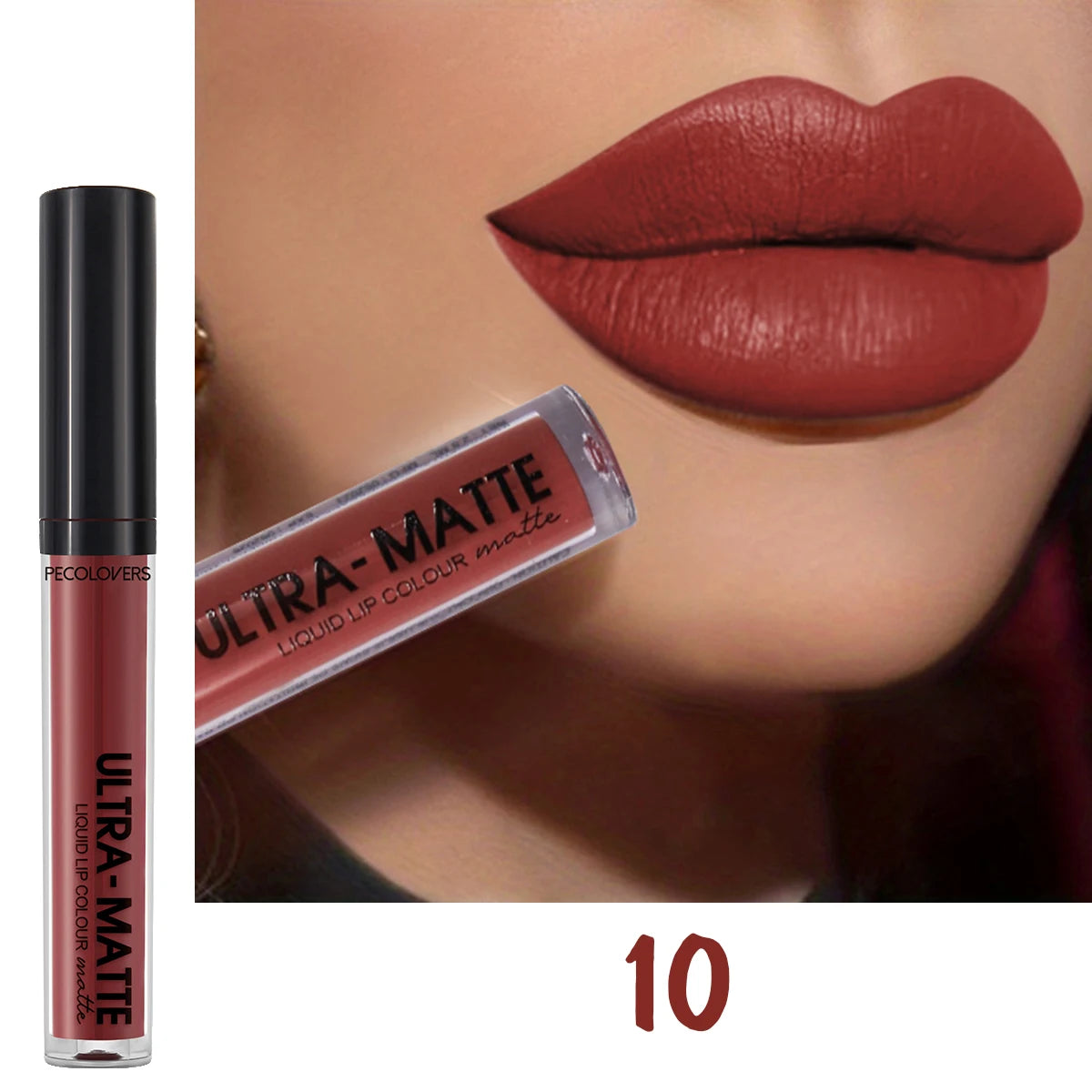 Matte Liquid Lipstick Waterproof Long Lasting Velvet Mate Nude Brown Red Lip Gloss Lint Tube Makeup Cosmetic Lipsticks Lipgloss