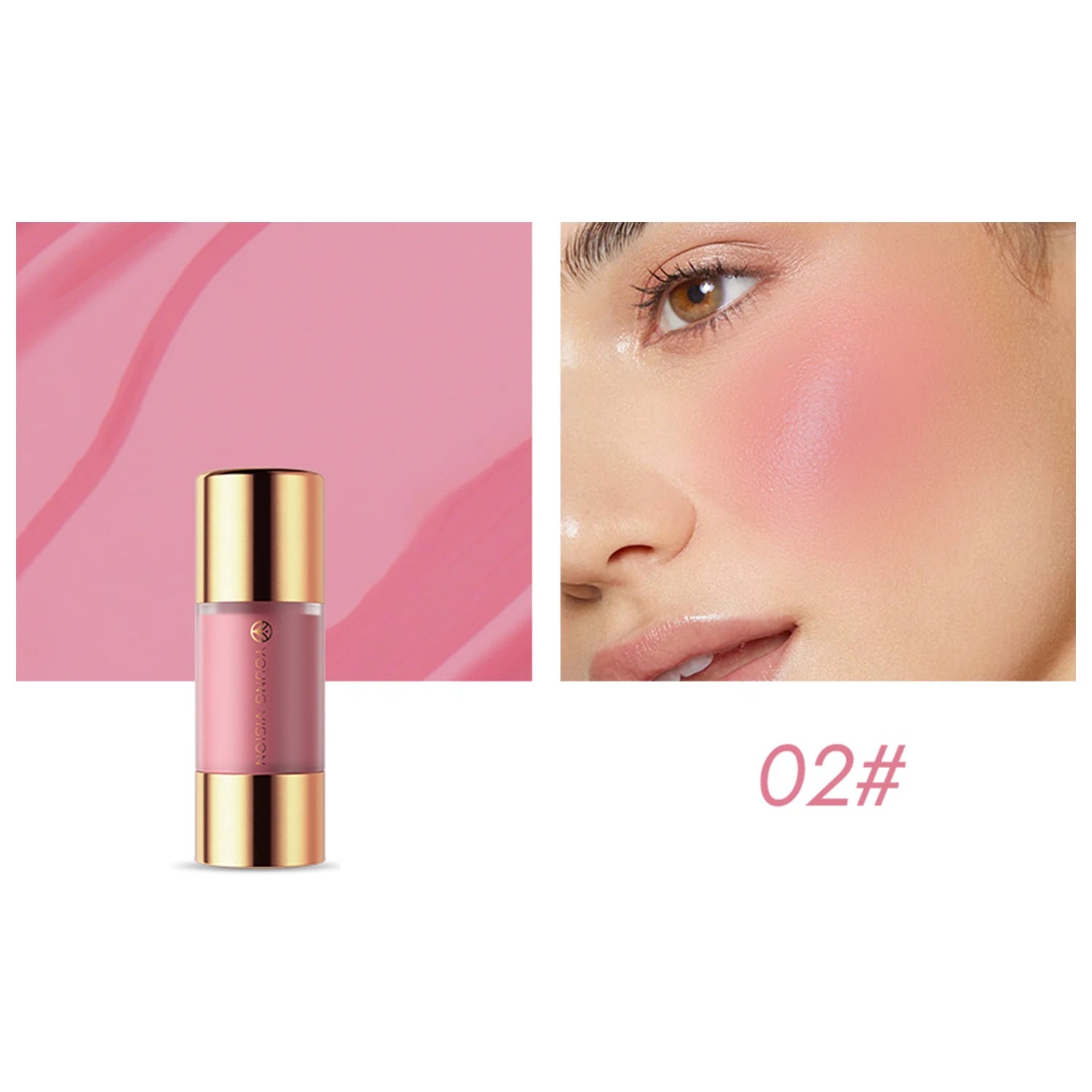 YOUNG VISION 8 colors long-lasting Bottom press moisturizing easy makeup blush pencil solid creamy Liquid blusher