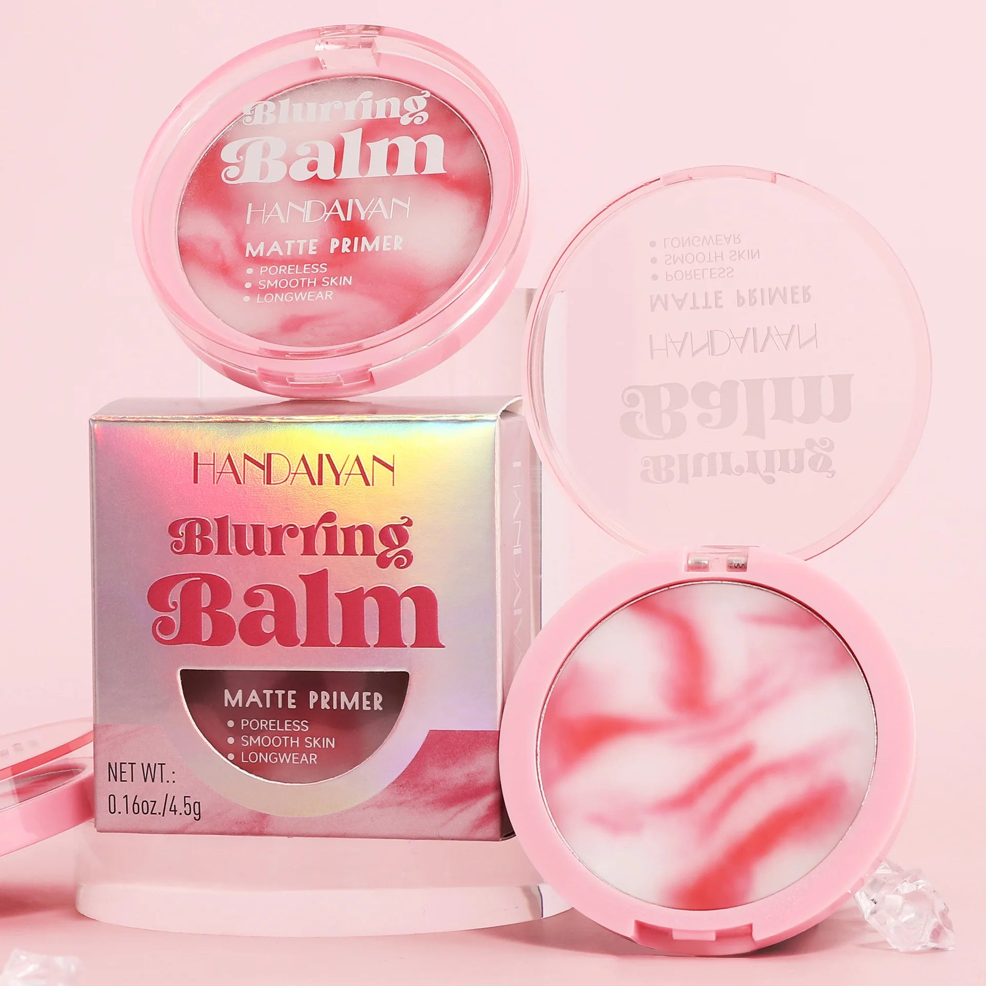 Light Mist Water Resistant Oil Control Brightening Complexion Matte Concealer Setting Powder with Powder Puff