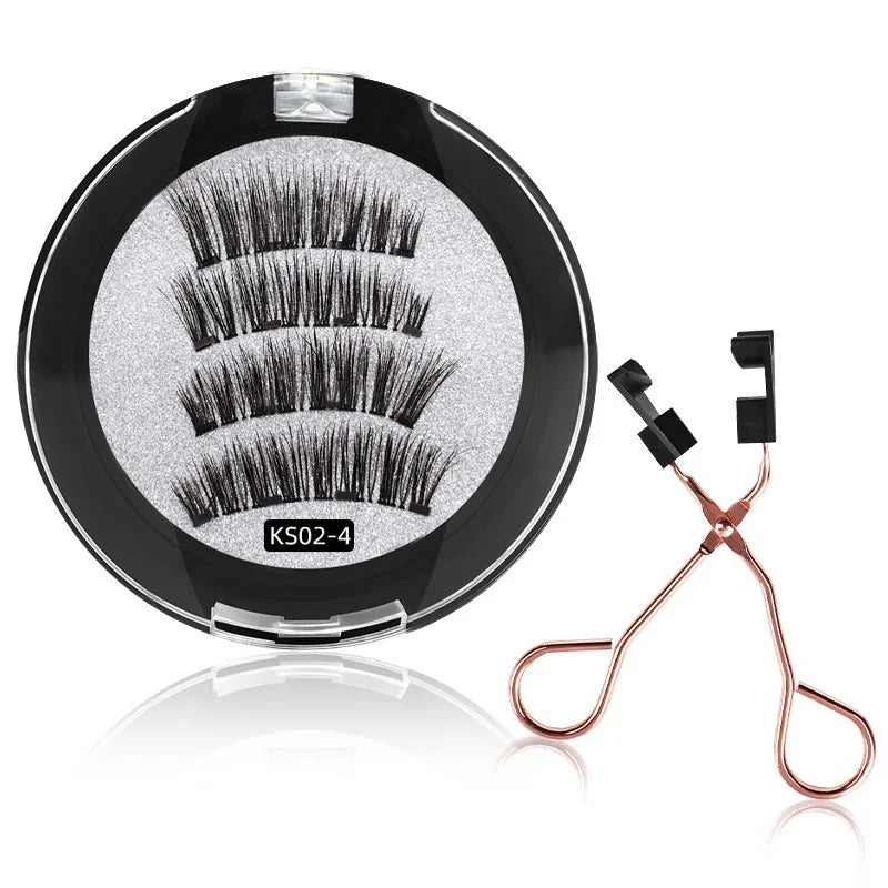 HP 4 Magnetic False Eyelashes, Magnet Eyelashes with Supernatural Entire Strip, Ultra Soft Simulation, Zero Glue Reusable