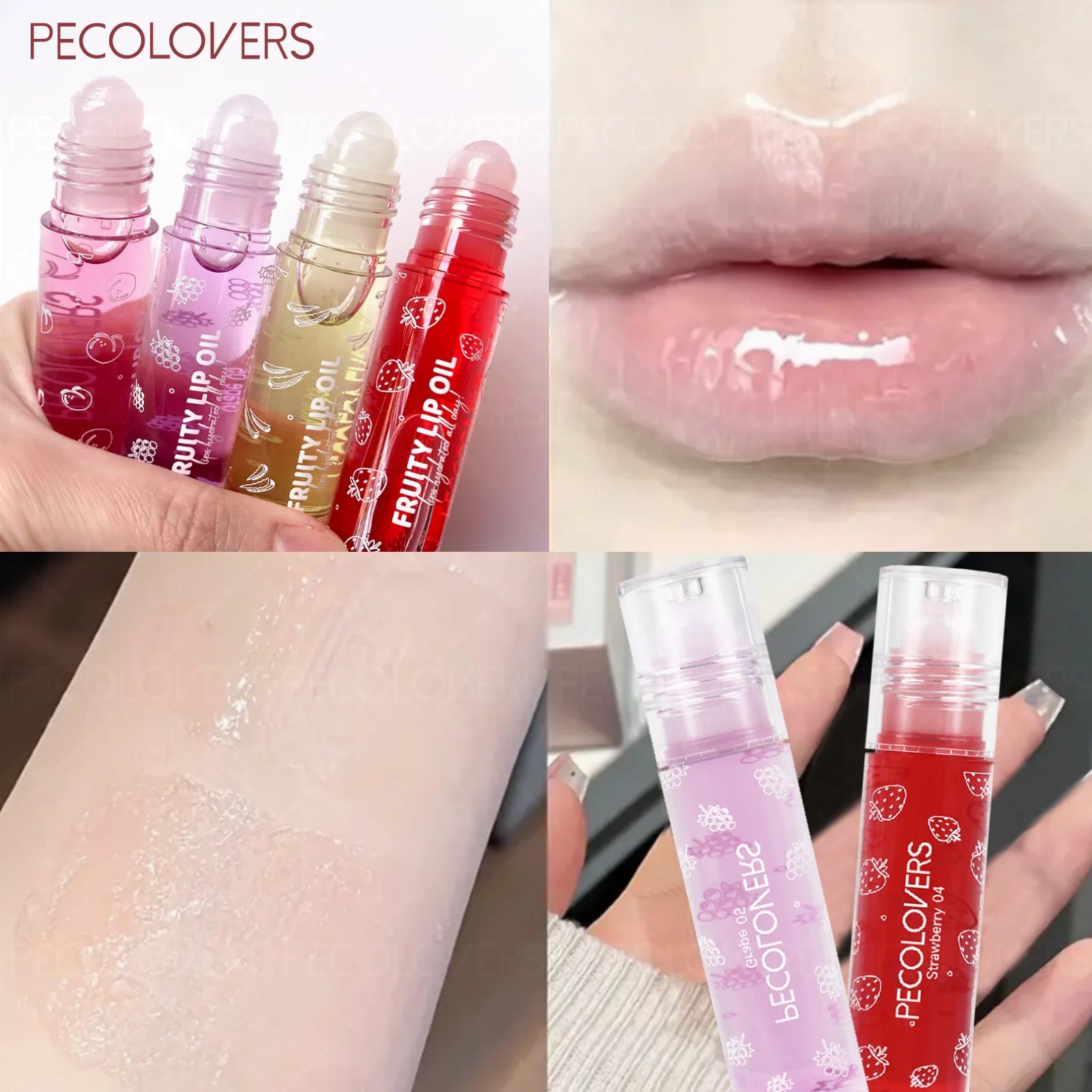 1 Pcs Fruity Flavors Moisturizing Lip Balm Lip Glaze, Silky Smooth and Soothing Lip Gloss, Hydrating Mirror Lip, Daily Lip Care