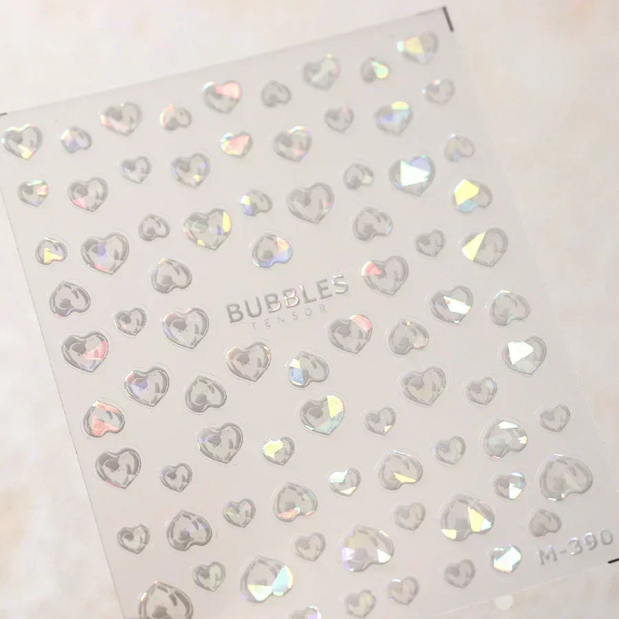 Goldfish Cavort Water Grass Lotus Flower Leaf Brocaded Carp Koi Ripple Droplet Water Bubbles 5D Nail Art Stickers Manicure Decal