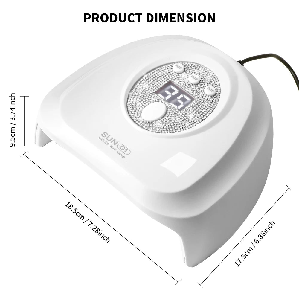 SUN G1 Professional UV Nail Dryer 24 LED Nail Lamp with Auto Sensor Suitable for Drying Cure Gel Nail Polish Nail Salon Tool