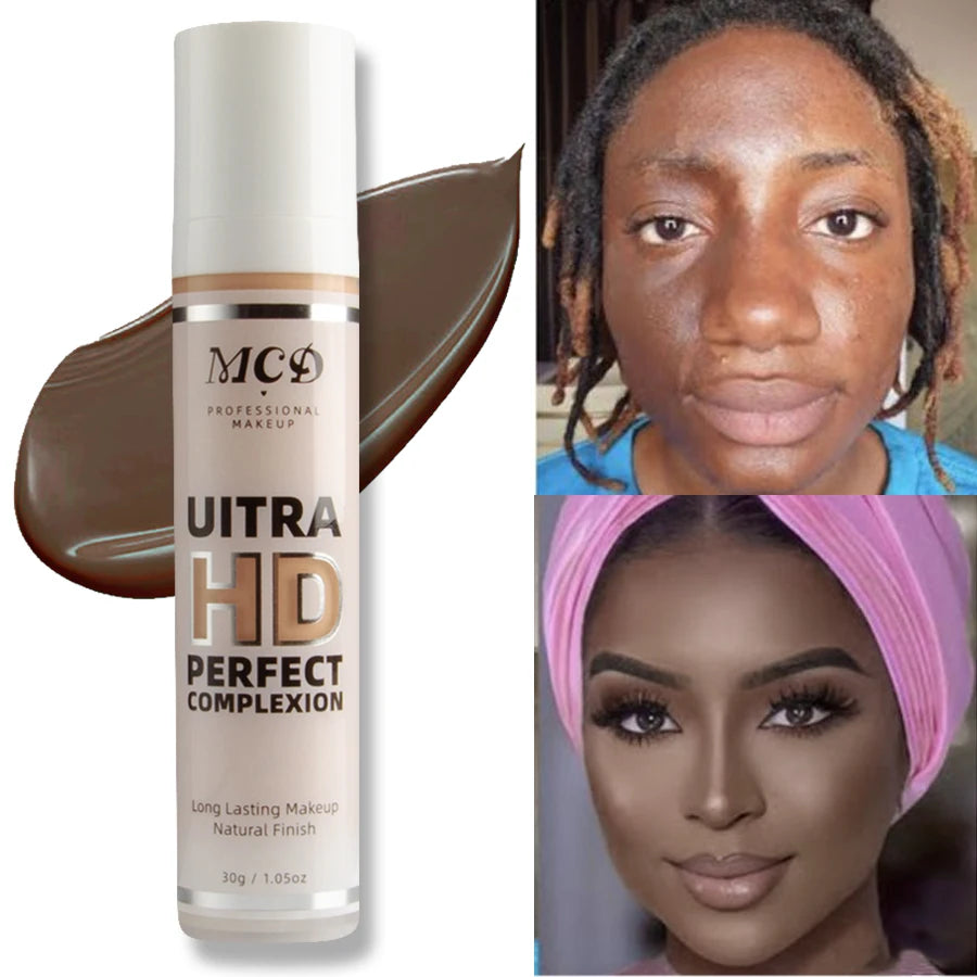 9-Shade Liquid Foundation | Full Coverage, High-Coverage Base Makeup, Cushion Finish, Natural Matte