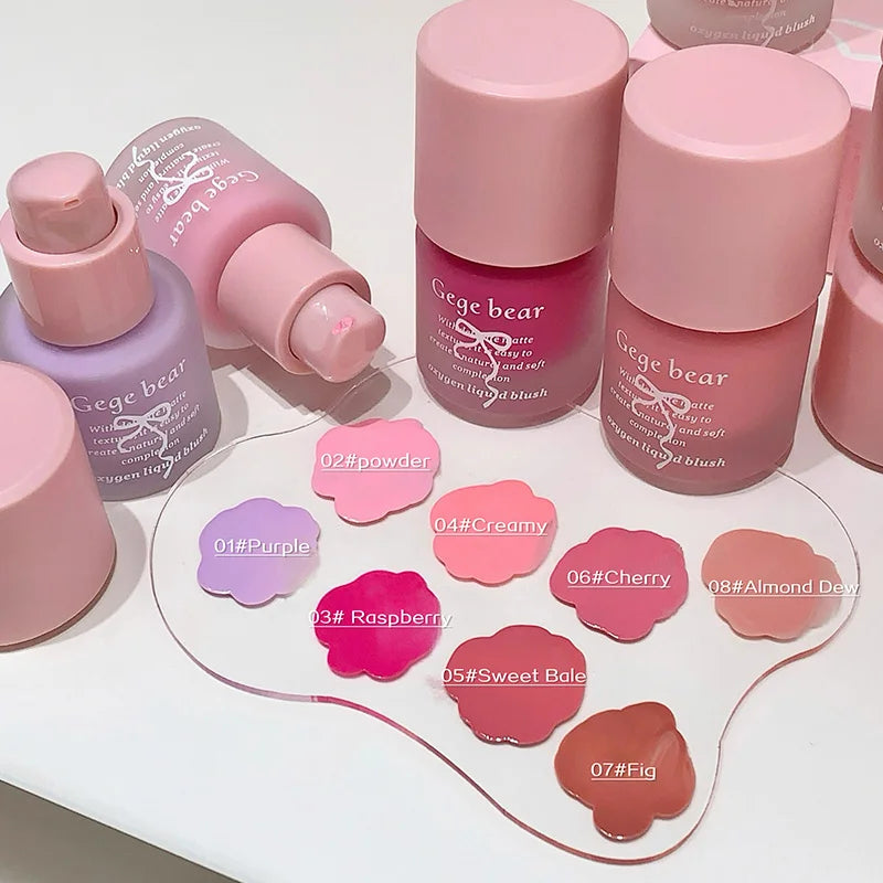 Gege Bear Oxygen Lightweight Blush - 11.5ml, Hydrating & Fine Texture, Dewy Finish, Pink Tone, Beginner-friendly, Matte Mist