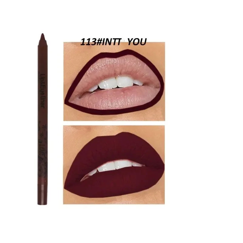 20 Color Matte Lip Liner Outline Lipstick Pen Long-lasting Waterproof Lip Tint Pencil Makeup Lip Contouring Pen Woman Cosmetic