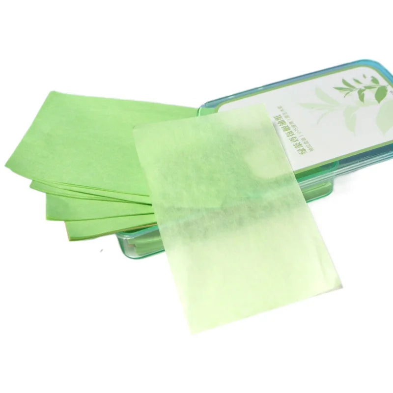 300PCS/Box Face Paper Absorbent Oil Control Face Cleanser Wipes Makeup Cleansing Oil Blotting Sheets Oil Absorbing Paper Tissues