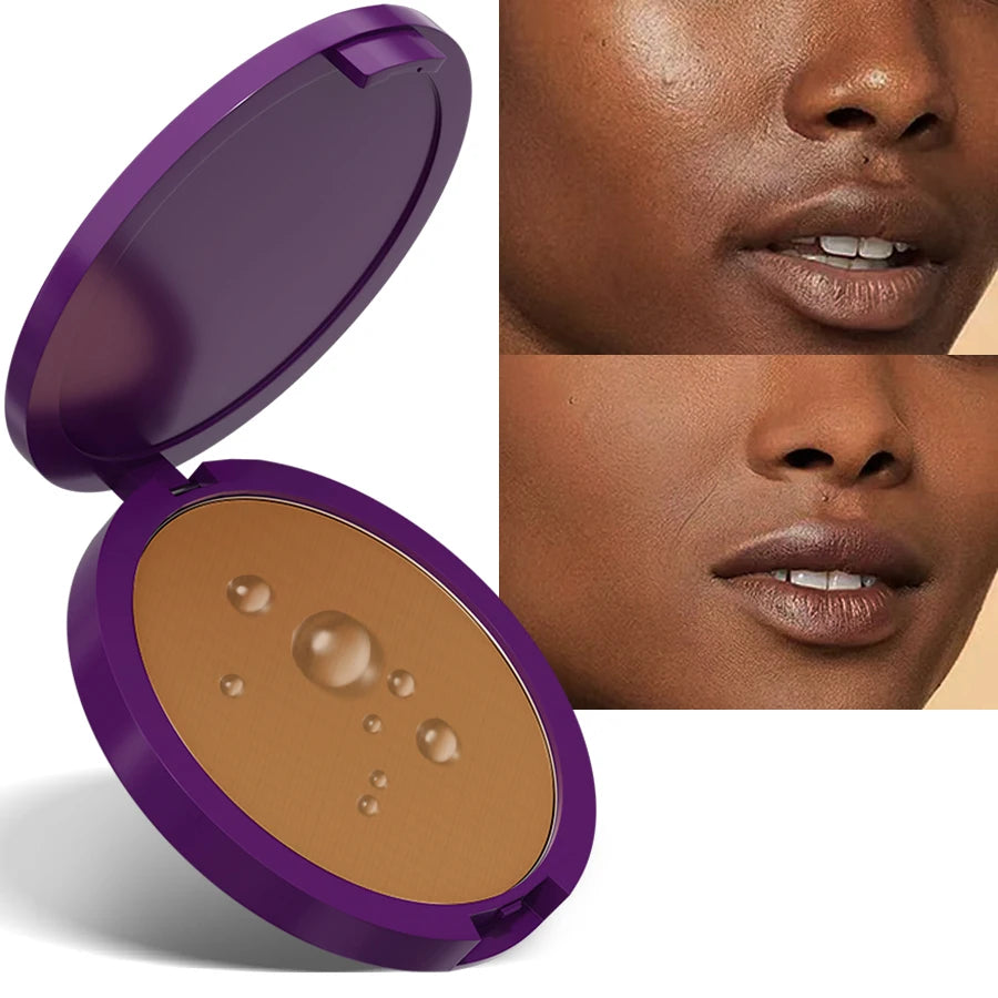 5 Colors Matte Full Natural Coverage Pressed Powder Oil Control Weightless Finishing Powder Foundation Makeup Concealer Cosmetic