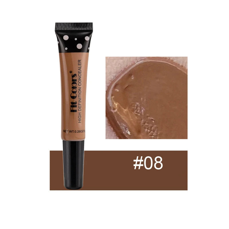 Full Cover Liquid Concealer 8 Color Air-permeable Natural Brightening Makeup Eye Dark Circles Cream Cosmetic