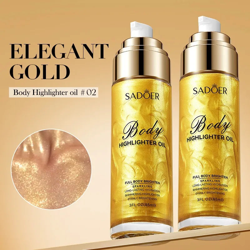 1PC Body Shimmer Spray Glitter Spray Shiny Body Lotion Waterproof Body Glitter Mist Spray Liquid Illuminators Highlighter Powder