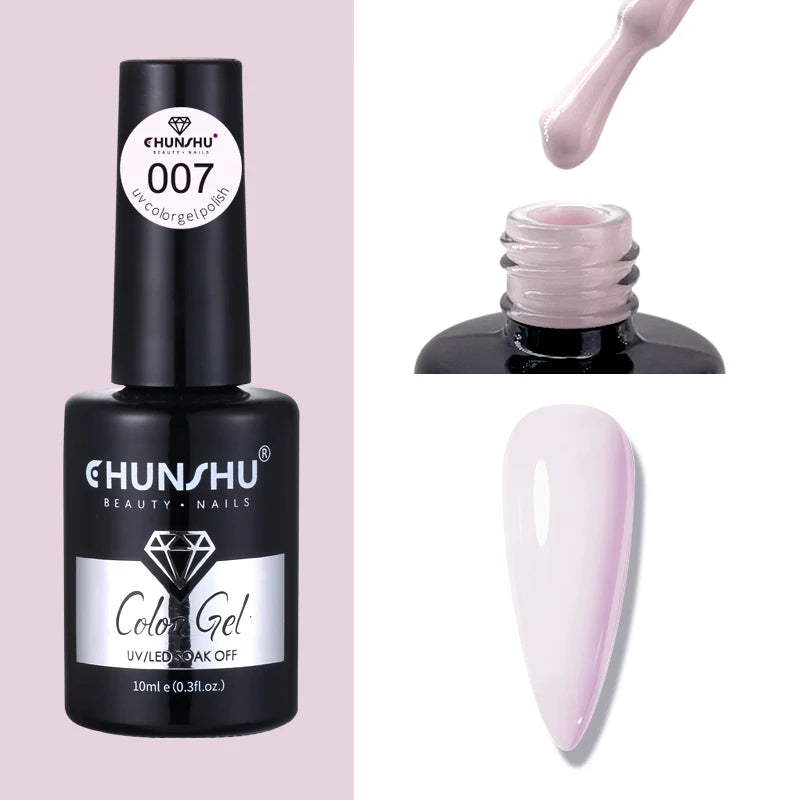 CHUNSHU 10ml Gel Nail Polish Soak Off Semi-Permanent Varnish Professional Salon UV LED Nails Art Gel No Smell All Seasons Colors
