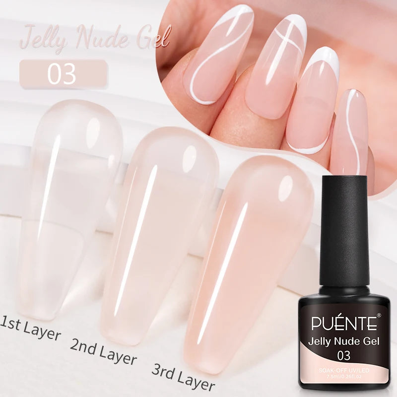 PUENTE Sparkle Platinum Gel Nail Polish 5ML Shiny Gold Silver Glitter Painting Gel Drawing Semi Permanent Varnish For Manicure