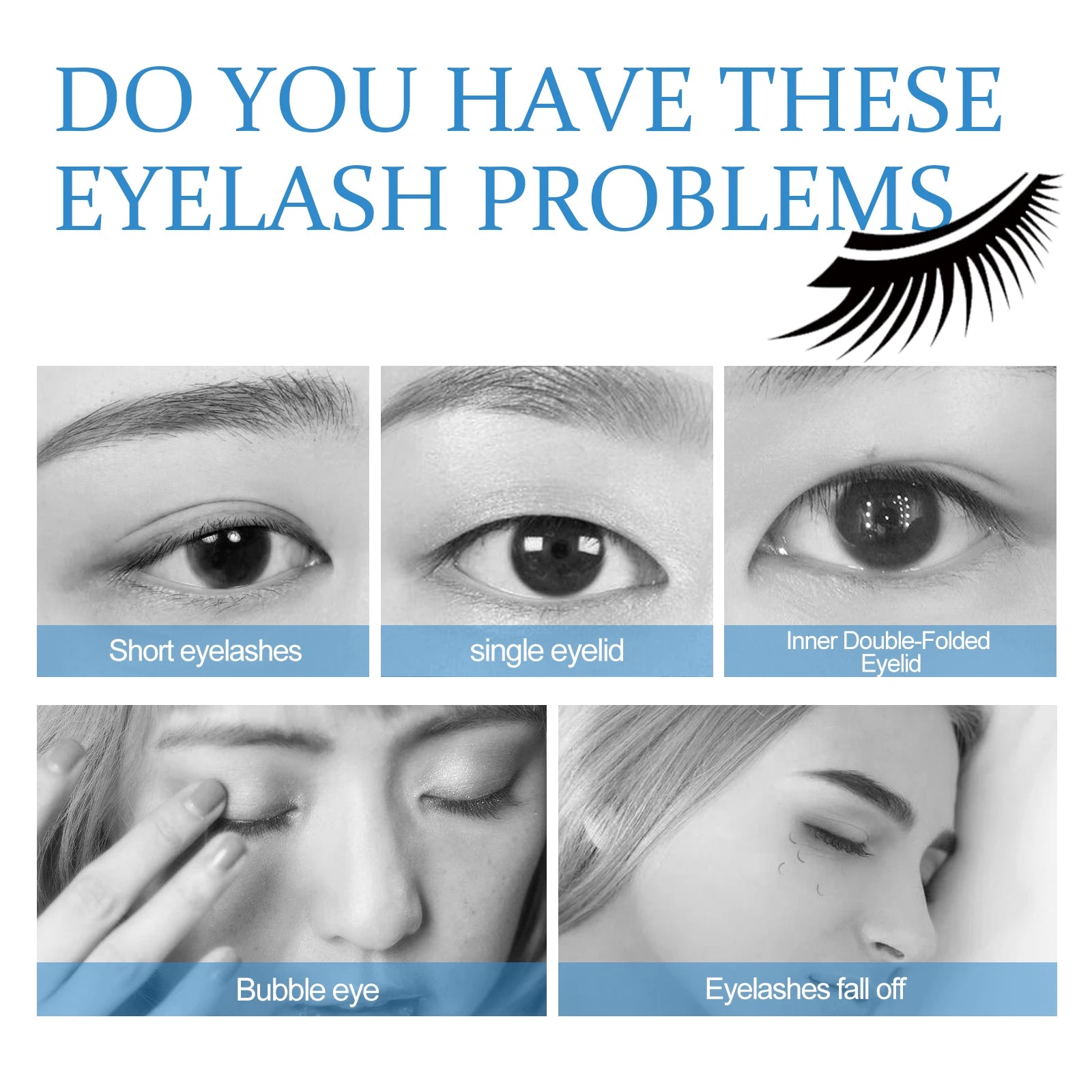 EELHOE Eyelash Extension Glue Fast Drying Strong Waterproof Lasting Eyelash Primer No Irritation Lash Lift False Eyelashes Tool