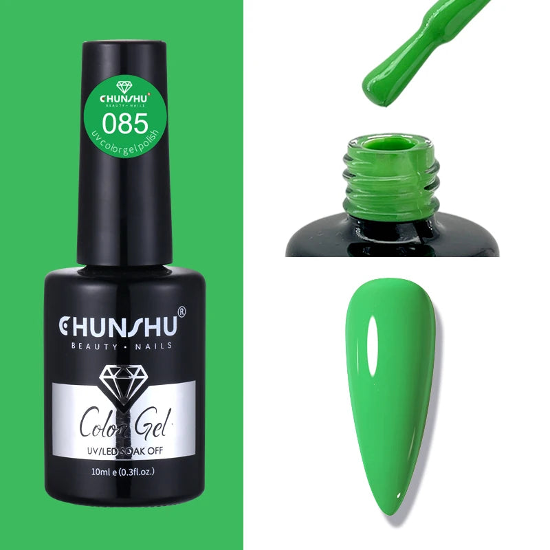 CHUNSHU 10ml Gel Nail Polish Soak Off Semi-Permanent Varnish Professional Salon UV LED Nails Art Gel No Smell All Seasons Colors