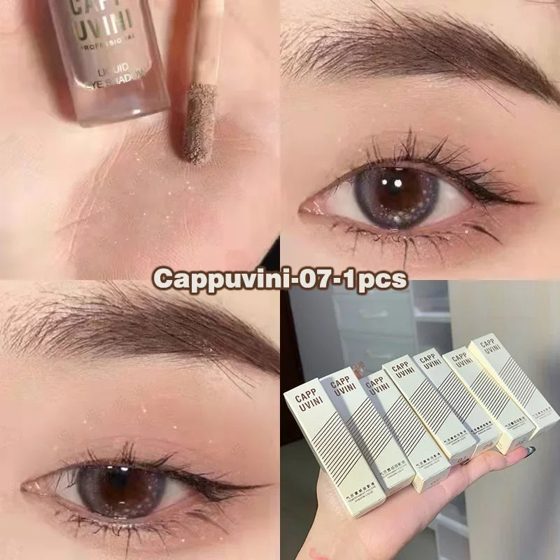 Glitter Liquid Eyeshadows 6 Color Contour Makeup Lasting Matte Natural Cheek Contour Blush Pigment Milk Coffee Shadow Cosmetics