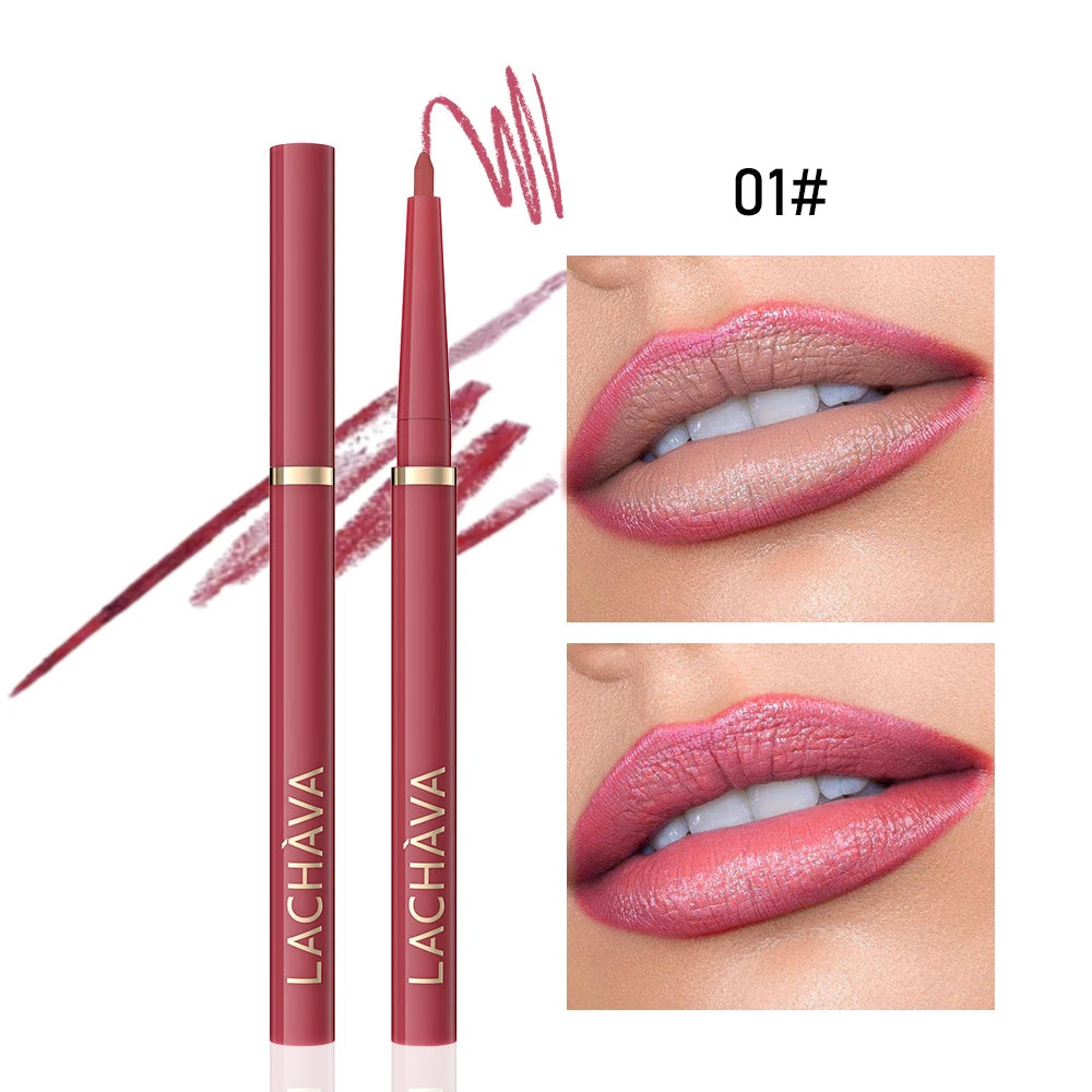 Long-lasting Waterproof Matte Nude Lip Liner - High Pigmentation, Retractable, Smooth Application, Natural Look