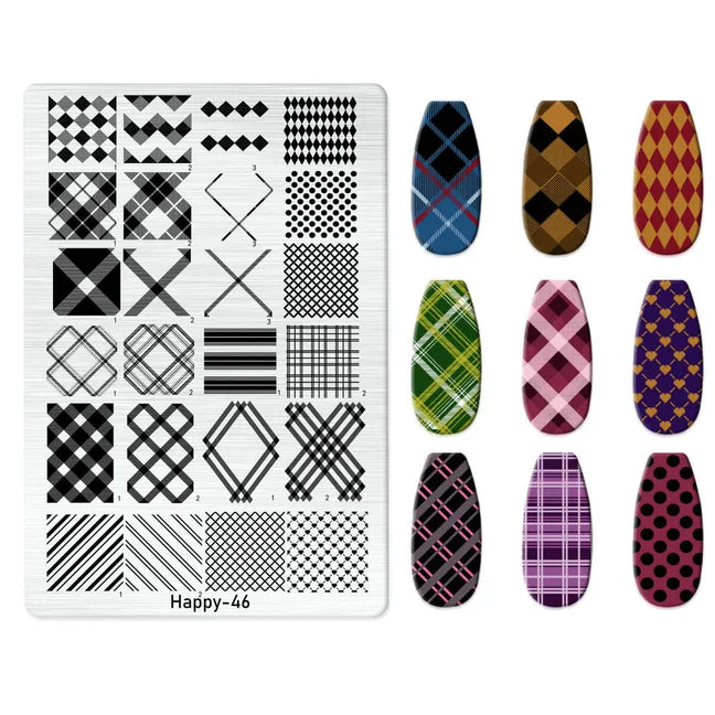 Maple Leaf Nail Stamping Plates Autumn Winter Leaves Design Polish Stencil Nail Printing Stamp Image Manicure Mold Stencil Tool