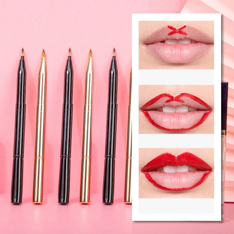 Lip Brush Telescopic Lip Brush Double Head Concealer Makeup Brush Lipstick Brush Portable Lip Brush Multi-function Makeup Tool