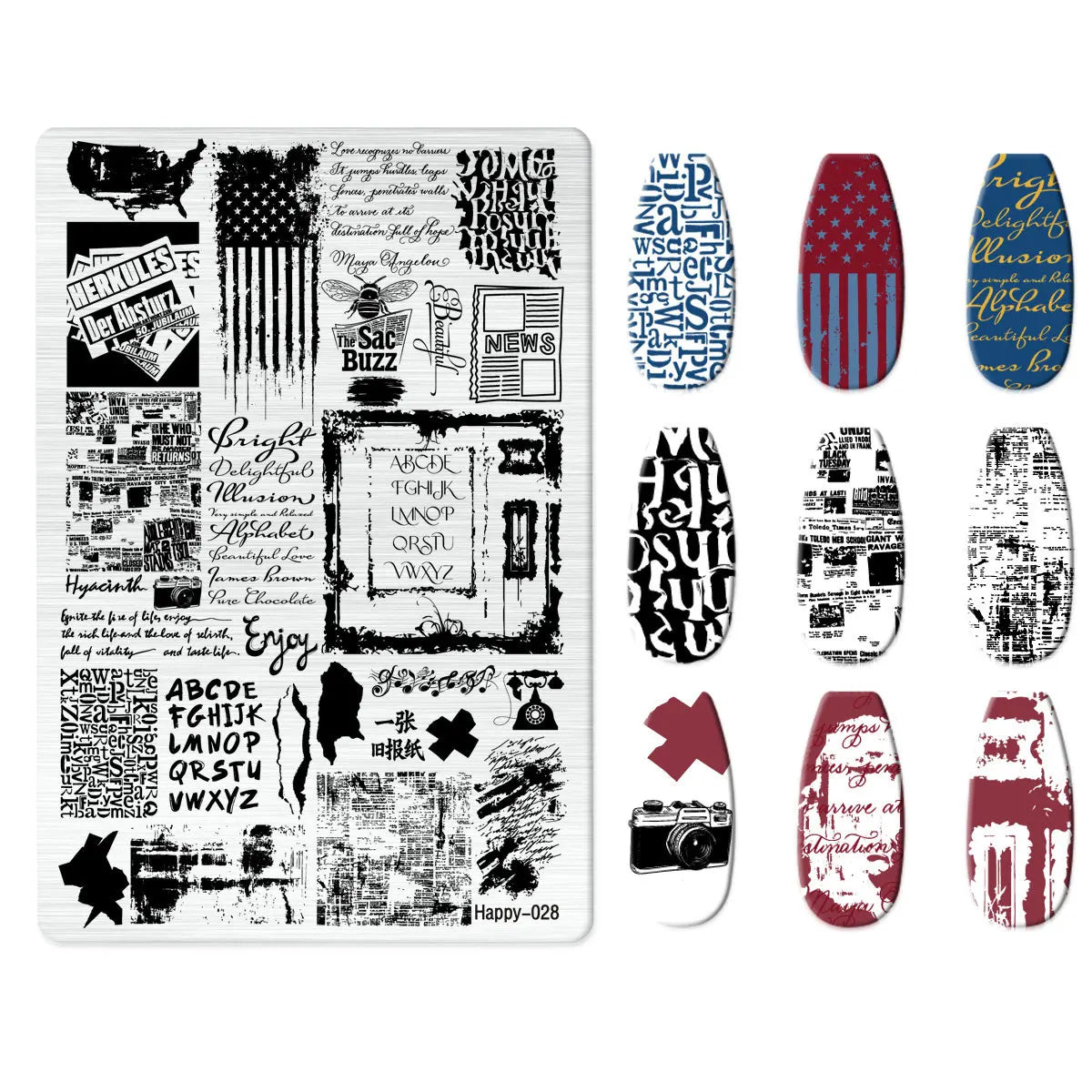 Maple Leaf Nail Stamping Plates Autumn Winter Leaves Design Polish Stencil Nail Printing Stamp Image Manicure Mold Stencil Tool