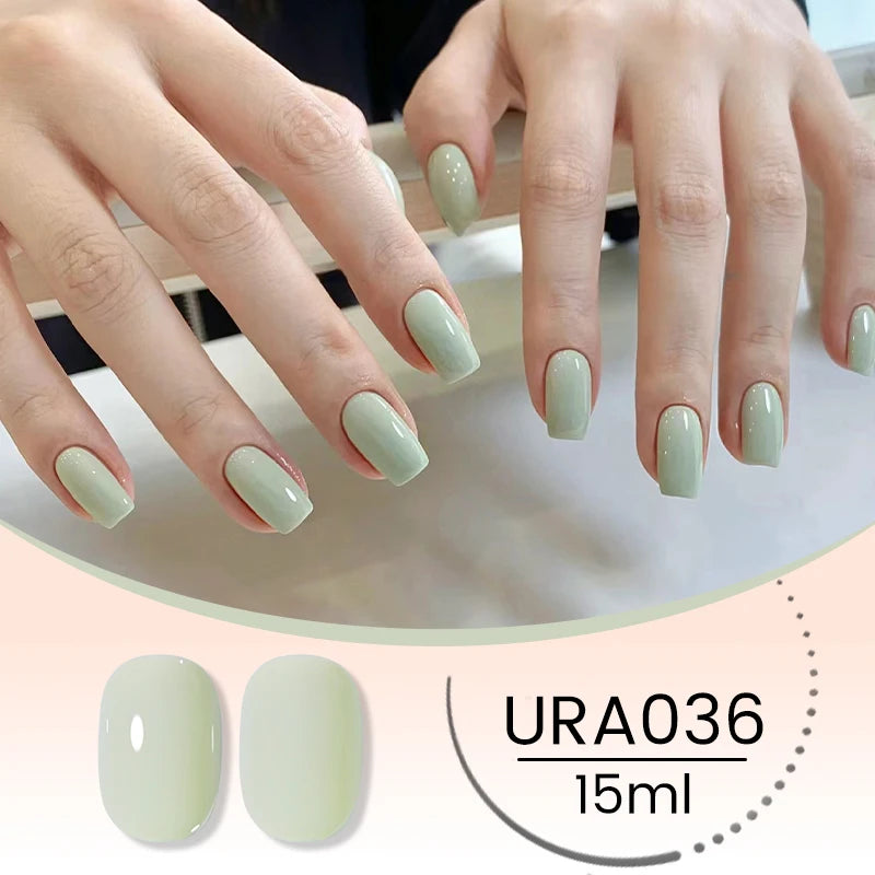 UR SUGAR 15ml Crystal Milky Jelly White Nude Gel Nail Polish Transparent Semi-permanent UV Gel Nail Art Soak Off Gel Varnish