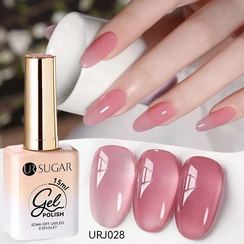 UR SUGAR 15ml No Wipe Top Base Gel Nail Gel Polish Matte Top Coat Enhancer Varnish Semi Permanent Soak Off UV LED Nail Art