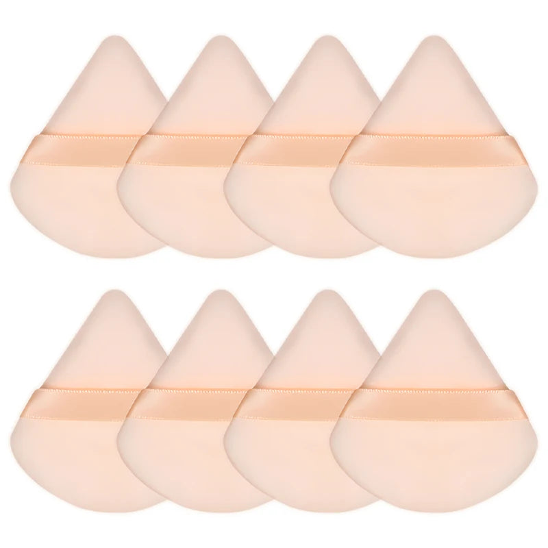 1/8Pcs Triangle Velvet Cosmetic Puff Make Up Loose Powder Application Sponges Face Contour Shadow Foundation Setting Makeup Puff