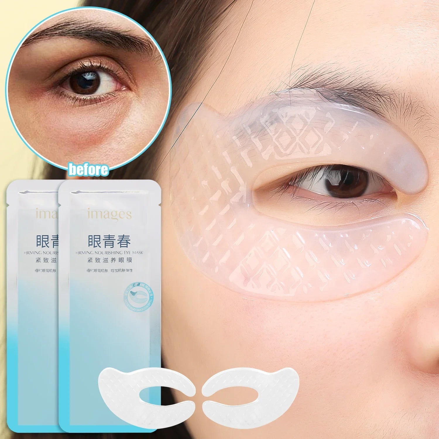 Moisturizing Collagen Eye Mask Patch Wrinkle Remove Eyes Patches Hydrating Firming Lifting Fade Fine Lines Eyes Skin Care Masks