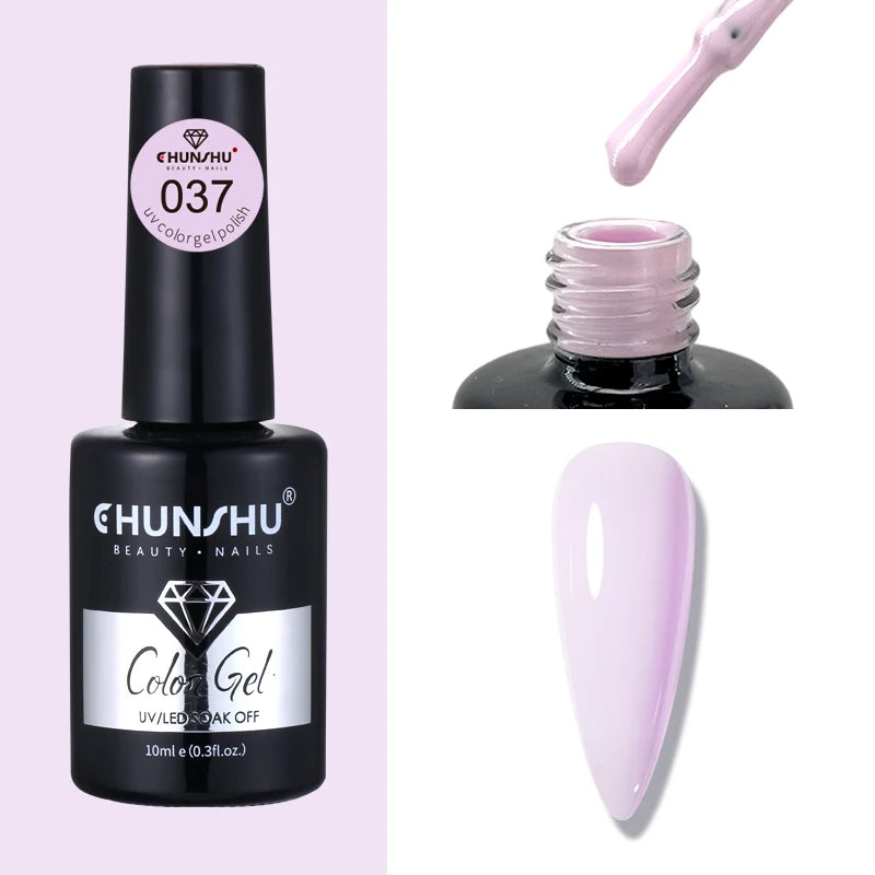 CHUNSHU 10ml Gel Nail Polish Soak Off Semi-Permanent Varnish Professional Salon UV LED Nails Art Gel No Smell All Seasons Colors