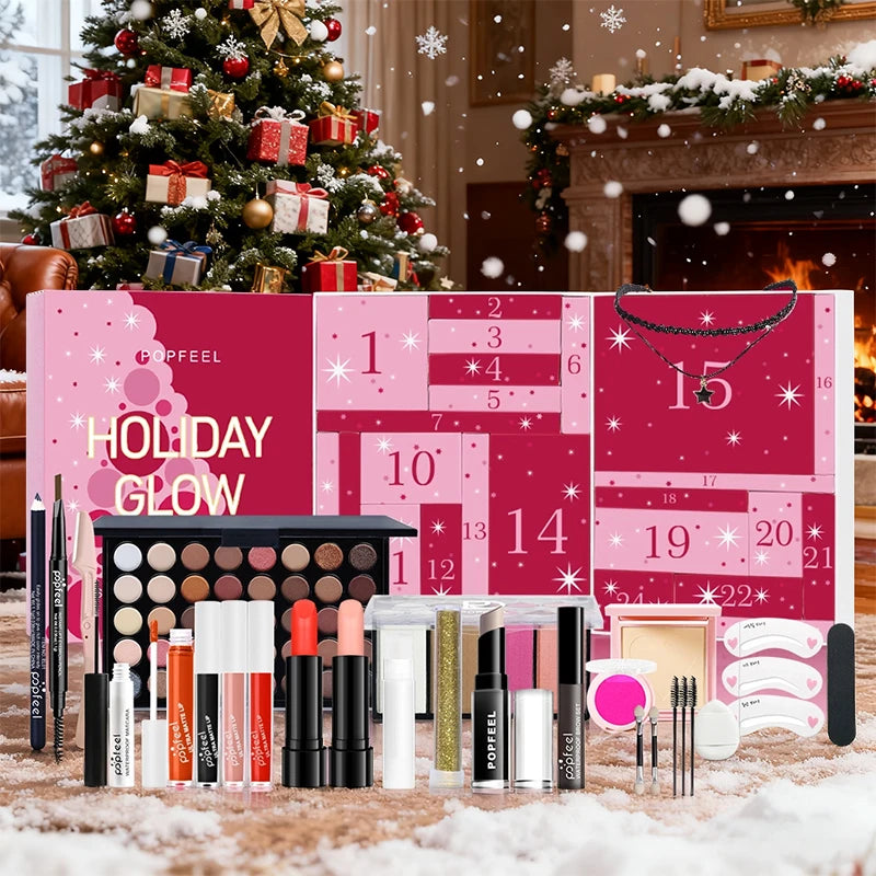 All-in-One Makeup Kit Gift Set with Eyeshadow Palette Power Lip Gloss Professional Multifunctional Women Makeup Christmas Gift