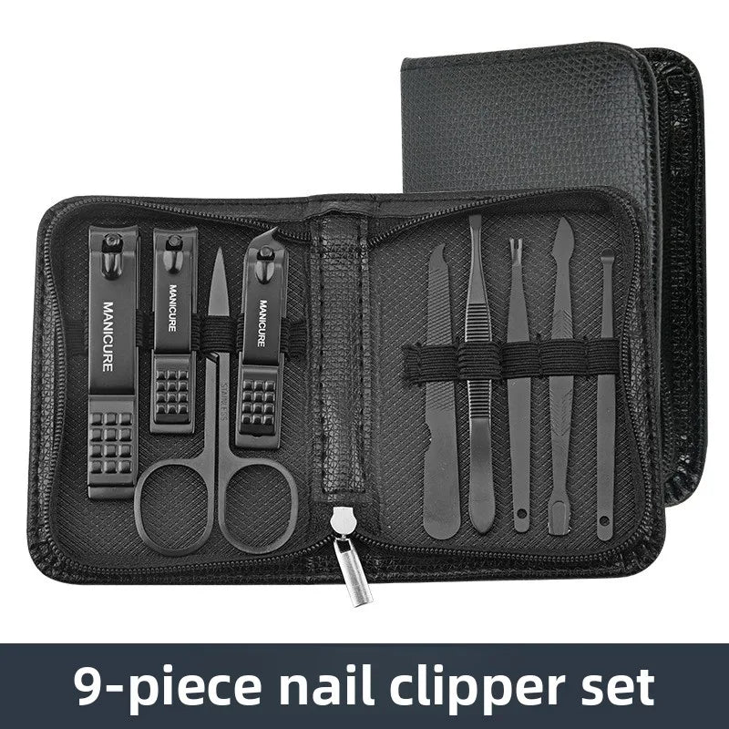 8/10/14 Pieces Stainless Steel Nail Clipper Set Manicure Pedicure Tools Kit with Nail File Cuticle Scissors forHome Travel Gifts