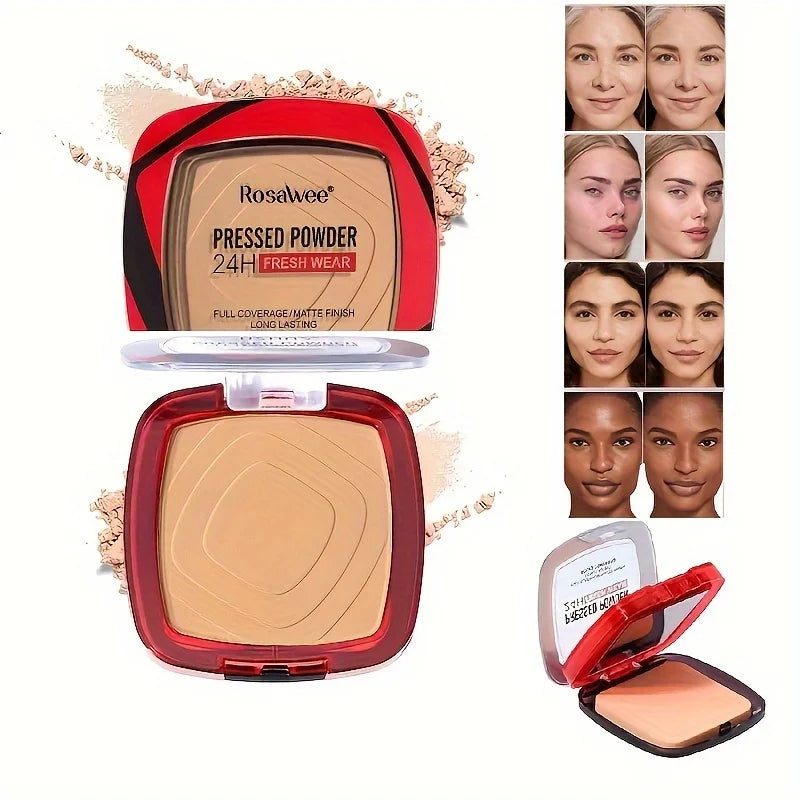 Full Coverage Pressed Powder Foundation Matte Control Oil Foundation Long Lasting Face Makeup