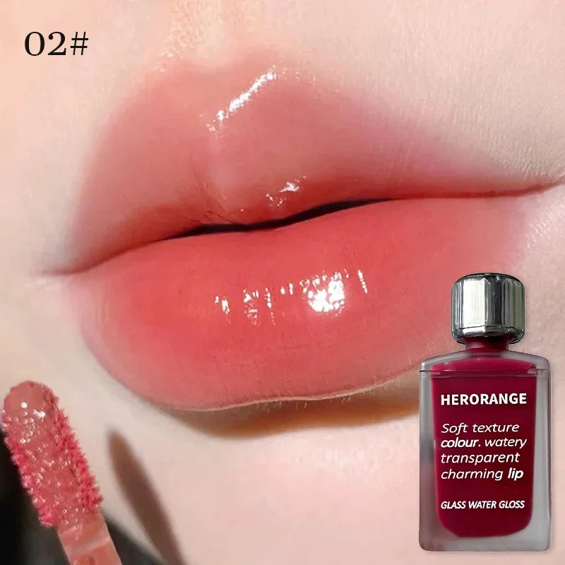 Punk Juice Red Lip Gloss Black Mirror Water Light Lip Glaze Jelly Glass Lip Oil Waterproof Lipstick Nude Clear Tint Makeup