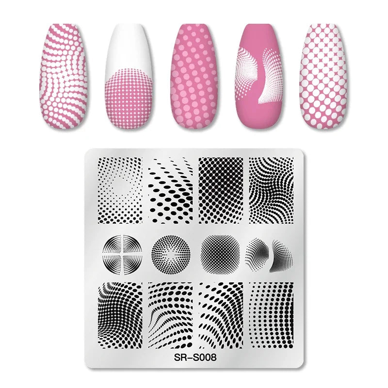 1PC Flower Leaves Line Geometric Stamping Plates Abstract Lady Face Nail Stamp Templates Printing Stencil Nail Art Decoration