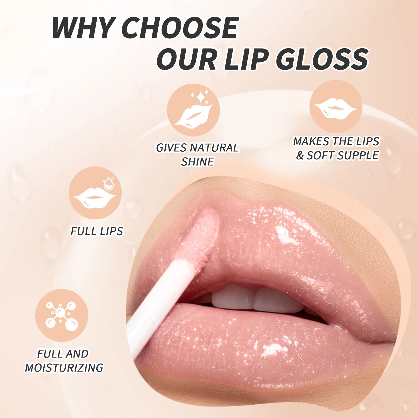 Lip Gloss Long-lasting Moisturizing Easy Halo-dyeing Waterproof Mirror Water Glass Lip Gloss Transparent Color Cosmetics