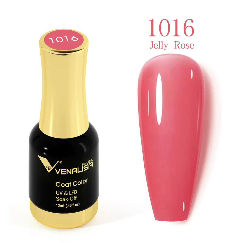 #1004 VENALISA Nail Gel Polish Hema TPO Free Semi Permanent Jelly Nude Pink Color Soak Off UV LED Ultra Diamond Varnish 12ml