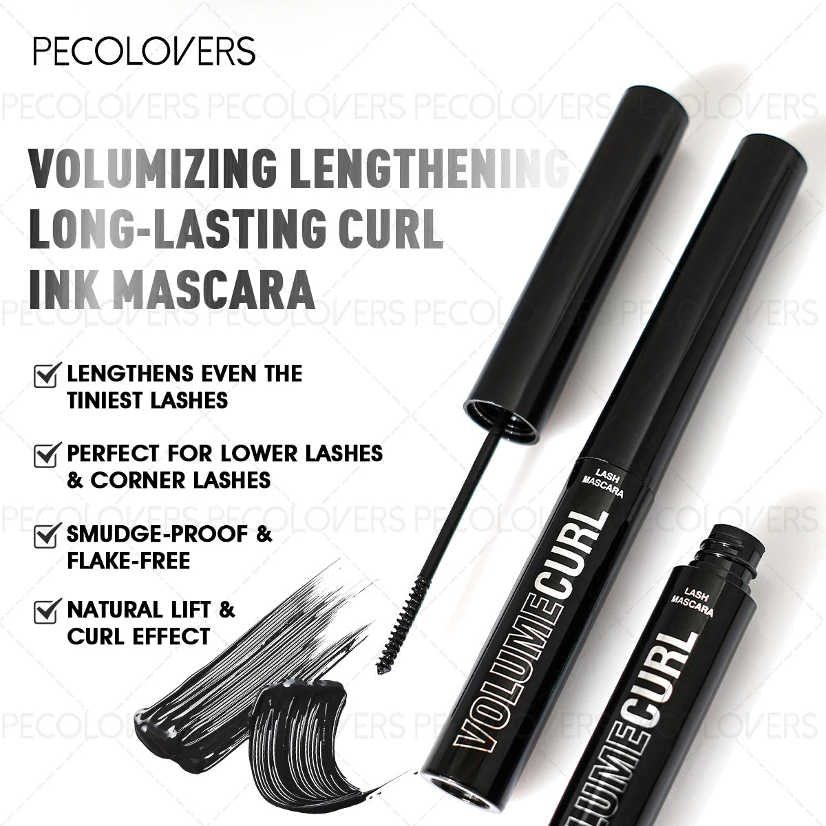 3pcs High Quality Volumizing Mascara, Curling Eyelash Serum,Mascara Gel,Daily & Special Occasion Use