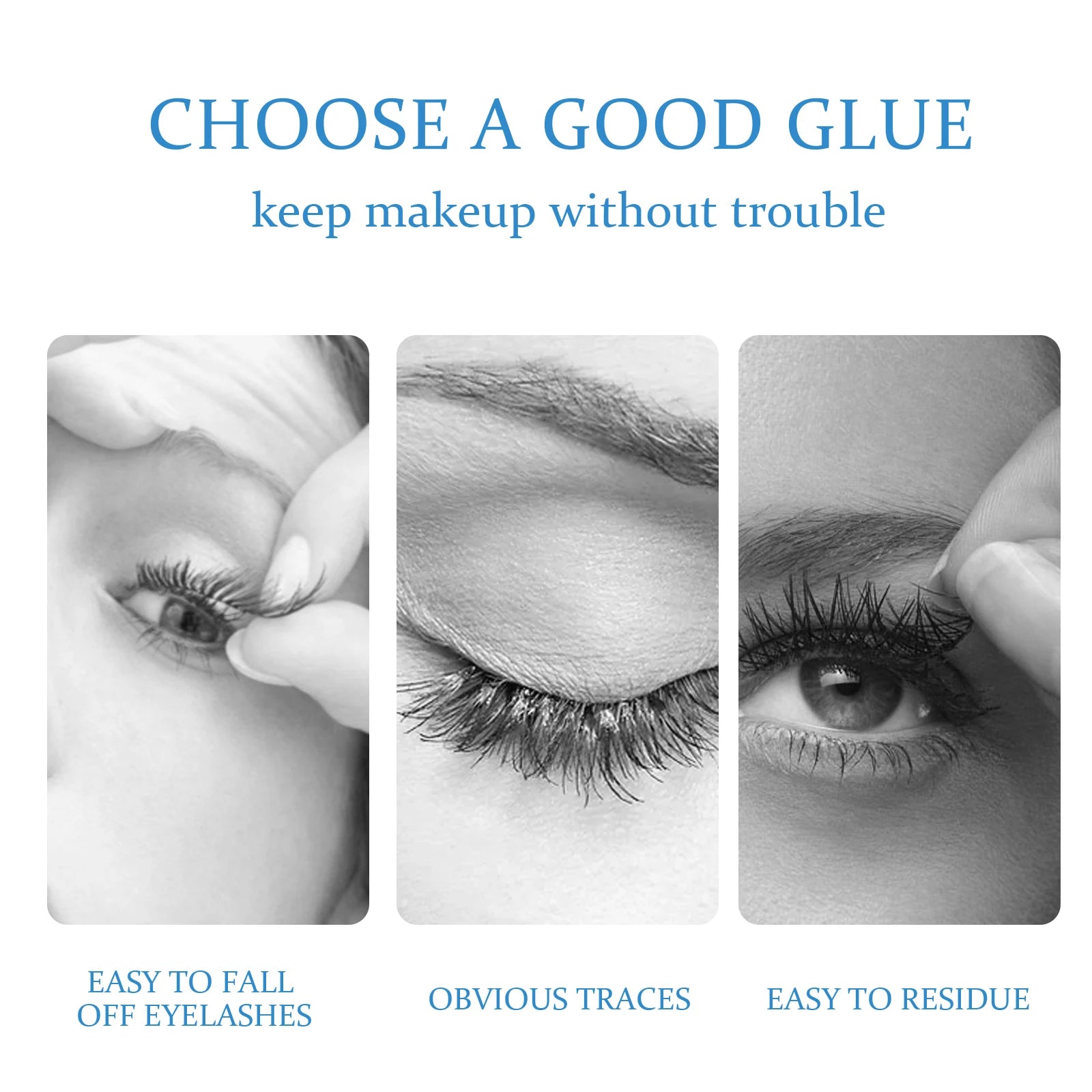 EELHOE Eyelash Extension Glue Fast Drying Strong Waterproof Lasting Eyelash Primer No Irritation Lash Lift False Eyelashes Tool