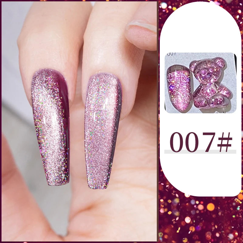 15ml Super Reflective Flash Disco Nail Gel Polish Relective Glitter Semi Permanent Nail Art Varnish For Manicures