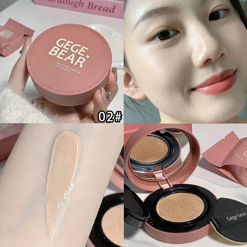 Moisturizing Concealer Air Cushion Compact Cream Skin Foundation Waterproof Brighten High Coverage Base Korean makeup Cosmetics
