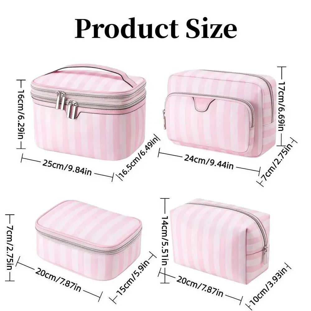 Large Capacity Handheld Makeup Bag Portable Oxford Cloth Cosmetic Storage Bag Travel Design Minimalist Style Wash Bags