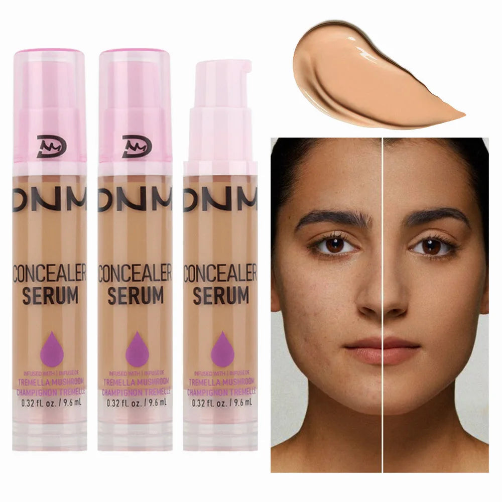 8Colors Liquid Concealer High Covering Moisturizing Oil Control Foundation Invisible Pores Dark Circles Freckle Face Makeup