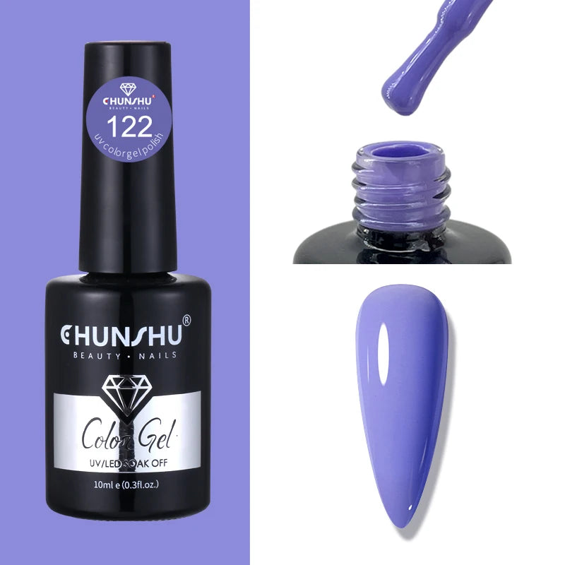 CHUNSHU 10ml Gel Nail Polish Soak Off Semi-Permanent Varnish Professional Salon UV LED Nails Art Gel No Smell All Seasons Colors