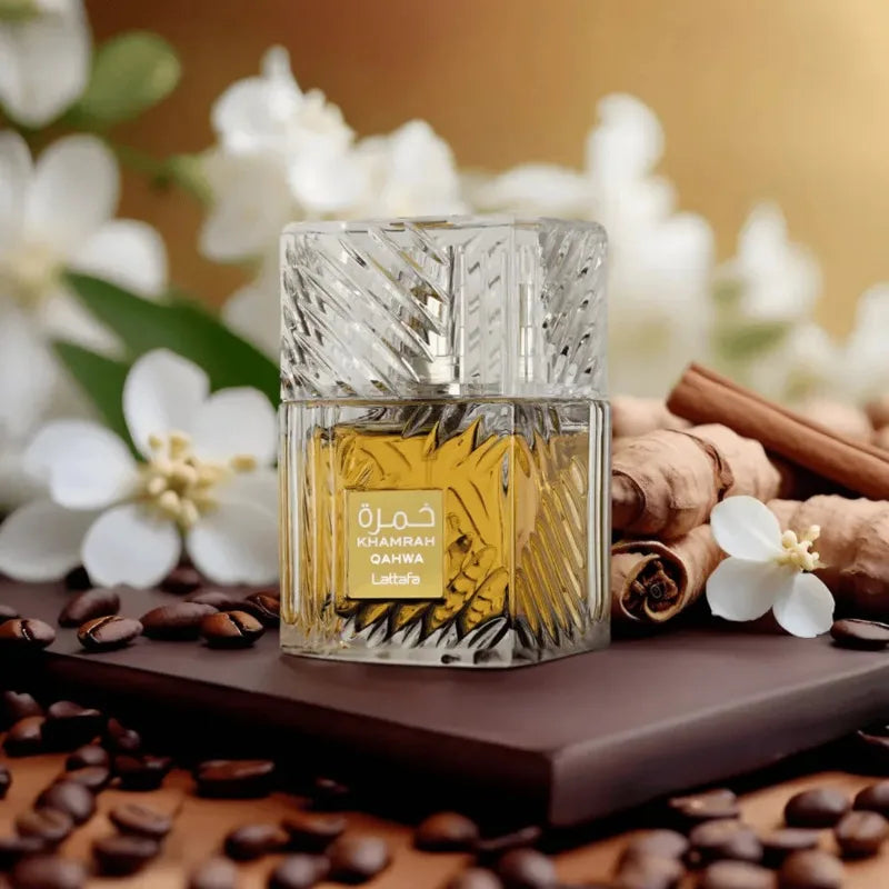 Lattafa Khamrah Qahwa Eau de Parfum Spray Unisex 100ml Original Arab Perfumes Lasting Oriental Vanilla Perfume Cologne Makeup