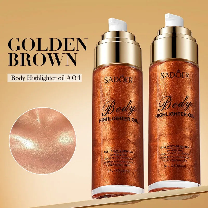 1PC Body Shimmer Spray Glitter Spray Shiny Body Lotion Waterproof Body Glitter Mist Spray Liquid Illuminators Highlighter Powder