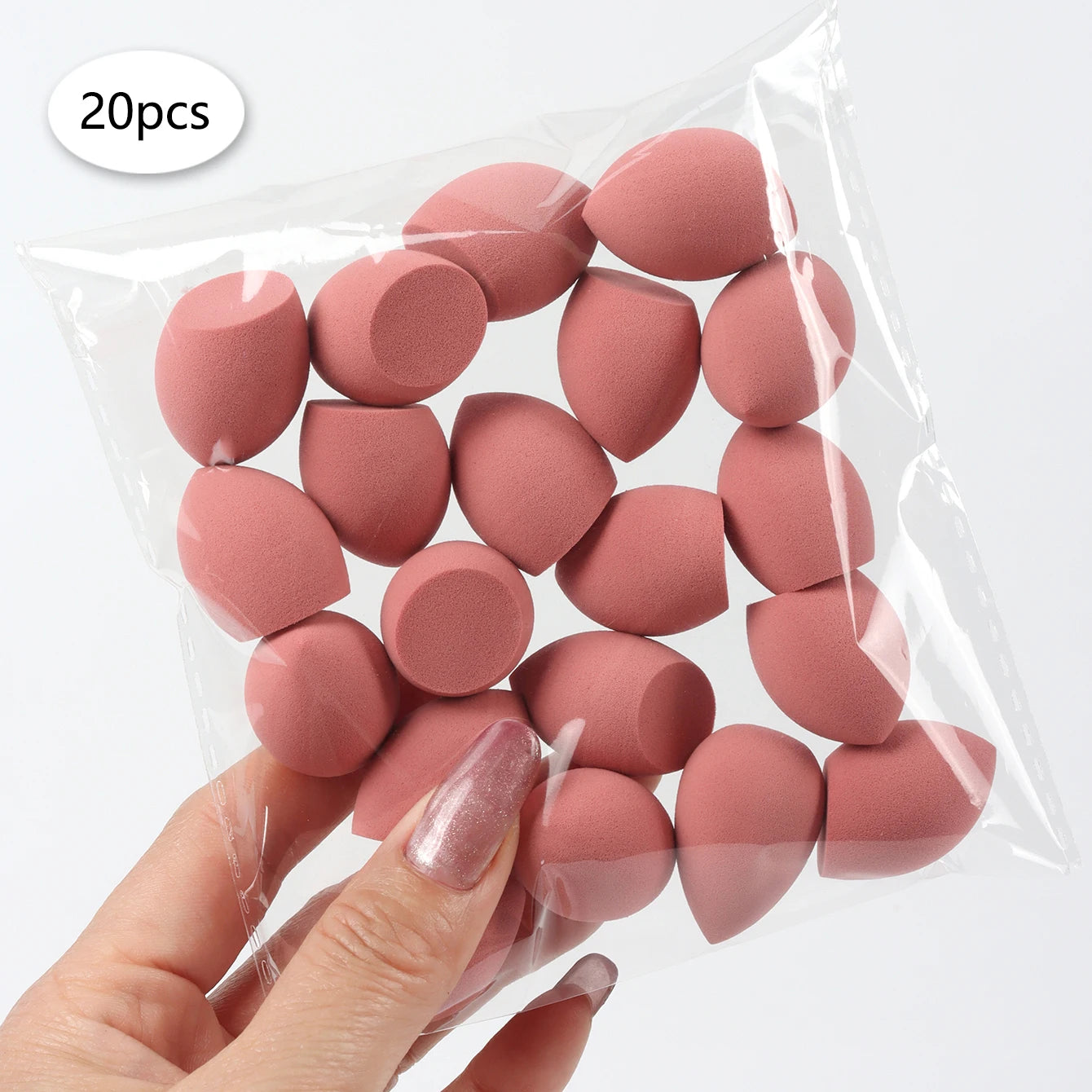 20 件装 Mini Finger Puff Beauty Cosmetic Foundation Cosmetic Sponge Makeup Blender Suitable for Cream & Powder Concealer
