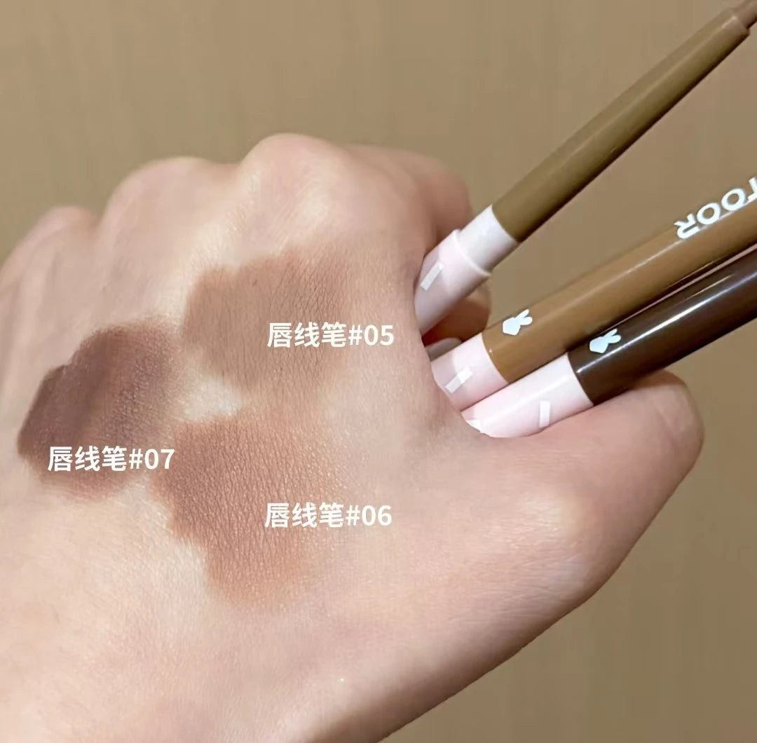 Hyntoor Lip Liner Pen Mud Matte Waterproof Professional Lipliner Pencil Matte Lip Non-stick Cup Nude Gothic Lipstick Concealer