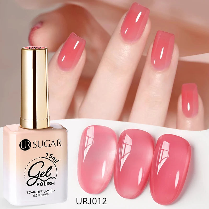 UR SUGAR 15ml No Wipe Top Base Gel Nail Gel Polish Matte Top Coat Enhancer Varnish Semi Permanent Soak Off UV LED Nail Art