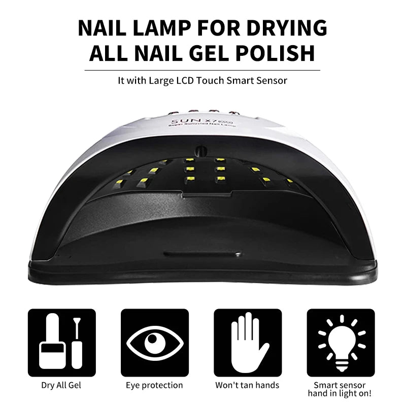 UV LED Nail Lamp,Gel Nail Dryer with Auto Sensor 57 LED Fast Curing Smart Polish Dryer for Gel Nails Professional Manicure Tool