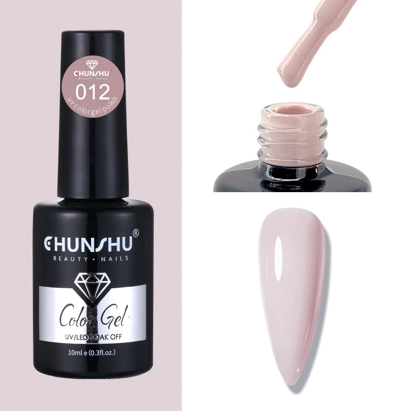 CHUNSHU 10ml Gel Nail Polish Soak Off Semi-Permanent Varnish Professional Salon UV LED Nails Art Gel No Smell All Seasons Colors